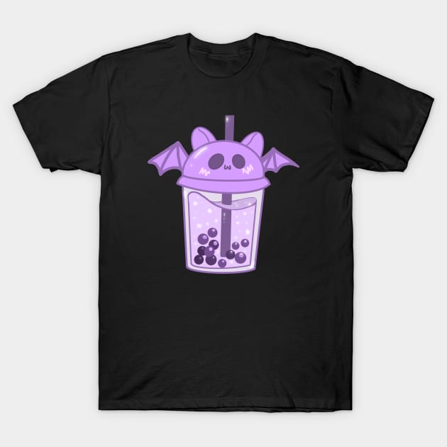 Batty for Boba T-Shirt by Witchvibes